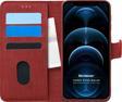 Microsonic Apple iPhone 12 Pro Max Kılıf Fabric Book Wallet Kırmızı