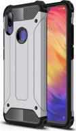 Microsonic Xiaomi Redmi Note 7 Pro Kılıf Rugged Armor Gümüş