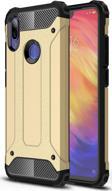 Microsonic Xiaomi Redmi Note 7 Pro Kılıf Rugged Armor Gold