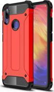 Microsonic Xiaomi Redmi Note 7 Pro Kılıf Rugged Armor Kırmızı