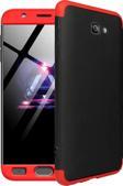 Microsonic Samsung Galaxy J7 Prime Kılıf Double Dip 360 Protective Siyah Kırmızı