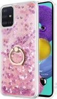 Microsonic Samsung Galaxy A51 Kılıf Glitter Liquid Holder Pembe