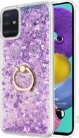 Microsonic Samsung Galaxy A51 Kılıf Glitter Liquid Holder Mor