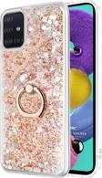 Microsonic Samsung Galaxy A51 Kılıf Glitter Liquid Holder Gold