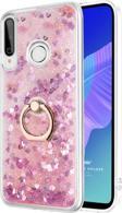 Microsonic Huawei Y7P Kılıf Glitter Liquid Holder Pembe