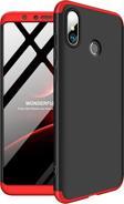 Microsonic Xiaomi Mi A2 (Mi 6X) Kılıf Double Dip 360 Protective Siyah Kırmızı