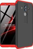 Microsonic Huawei Mate 10 Pro Kılıf Double Dip 360 Protective Siyah Kırmızı