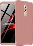 Microsonic Huawei Mate 10 Lite Kılıf Double Dip 360 Protective Rose Gold