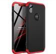 Microsonic Apple iPhone X Kılıf Double Dip 360 Protective Siyah Kırmızı
