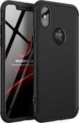 Microsonic Apple iPhone X Kılıf Double Dip 360 Protective Siyah