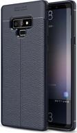 Microsonic Samsung Galaxy Note 9 Kılıf Deri Dokulu Silikon Lacivert