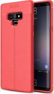 Microsonic Samsung Galaxy Note 9 Kılıf Deri Dokulu Silikon Kırmızı