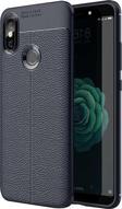 Microsonic Xiaomi Redmi S2 Kılıf Deri Dokulu Silikon Lacivert