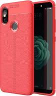 Microsonic Xiaomi Redmi S2 Kılıf Deri Dokulu Silikon Kırmızı