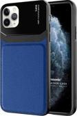 Microsonic Apple iPhone 11 Pro Max Kılıf Uniq Leather Lacivert