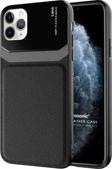 Microsonic Apple iPhone 11 Pro Max Kılıf Uniq Leather Siyah