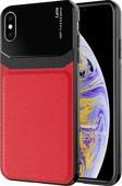 Microsonic Apple iPhone X Kılıf Uniq Leather Kırmızı