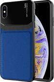 Microsonic Apple iPhone X Kılıf Uniq Leather Lacivert