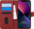 Microsonic Appple iPhone 13 Kılıf Fabric Book Wallet Kırmızı