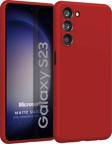 Microsonic Matte Silicone Samsung Galaxy S23 Kılıf Kırmızı