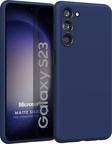 Microsonic Matte Silicone Samsung Galaxy S23 Kılıf Lacivert