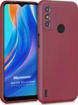Microsonic Matte Silicone TECNO Spark 6 Go Kılıf Mor