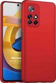 Microsonic Matte Silicone Xiaomi Redmi Note 11T Kılıf Kırmızı