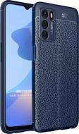 Microsonic Oppo A16 Kılıf Deri Dokulu Silikon Lacivert