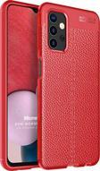 Microsonic Samsung Galaxy A13 4G Kılıf Deri Dokulu Silikon Kırmızı