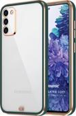 Microsonic Samsung Galaxy S20 FE Kılıf Laser Plated Soft Koyu Yeşil