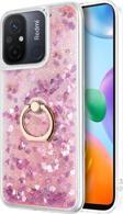 Microsonic Xiaomi Redmi 12C Kılıf Glitter Liquid Holder Pembe