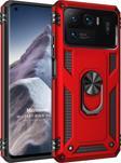 Microsonic Xiaomi Mi 11 Ultra Kılıf Military Ring Holder Kırmızı