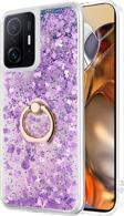 Microsonic Xiaomi Mi 11T Kılıf Glitter Liquid Holder Mor
