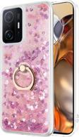Microsonic Xiaomi Mi 11T Kılıf Glitter Liquid Holder Pembe