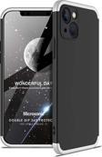 Microsonic Apple iPhone 13 Kılıf Double Dip 360 Protective Siyah Gri