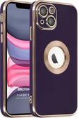 Microsonic Apple iPhone 13 Kılıf Flash Stamp Koyu Mor