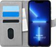 Microsonic Appple iPhone 13 Pro Max Kılıf Fabric Book Wallet Gri