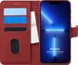 Microsonic Appple iPhone 13 Pro Max Kılıf Fabric Book Wallet Kırmızı