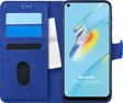 Microsonic Oppo A54 4G Kılıf Fabric Book Wallet Lacivert