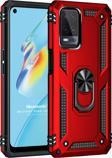 Microsonic Oppo A54 4G Kılıf Military Ring Holder Kırmızı