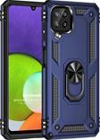 Microsonic Samsung Galaxy M22 Kılıf Military Ring Holder Lacivert