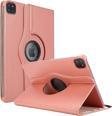Microsonic Apple iPad Pro 11`` 2022 4. Nesil Kılıf (A2759-A2435-A2761-A2762) 360 Rotating Stand Deri Rose Gold