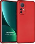Microsonic Matte Silicone Xiaomi Mi 12 Kılıf Kırmızı