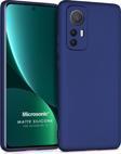 Microsonic Matte Silicone Xiaomi Mi 12 Kılıf Lacivert