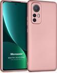 Microsonic Matte Silicone Xiaomi Mi 12 Kılıf Rose Gold