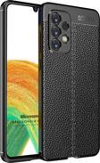 Microsonic Samsung Galaxy A33 5G Kılıf Deri Dokulu Silikon Siyah