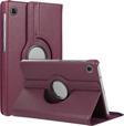Microsonic Samsung Galaxy Tab A9 Kılıf 360 Rotating Stand Deri Mor