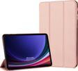 Microsonic Samsung Galaxy Tab S9 X710 Kılıf Slim Translucent Back Smart Cover Rose Gold