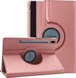 Microsonic Samsung Galaxy Tab S6 10.6" T860 Kılıf 360 Rotating Stand Deri Rose Gold