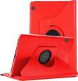 Microsonic Huawei MediaPad T5 10'' Kılıf 360 Rotating Stand Deri Kırmızı